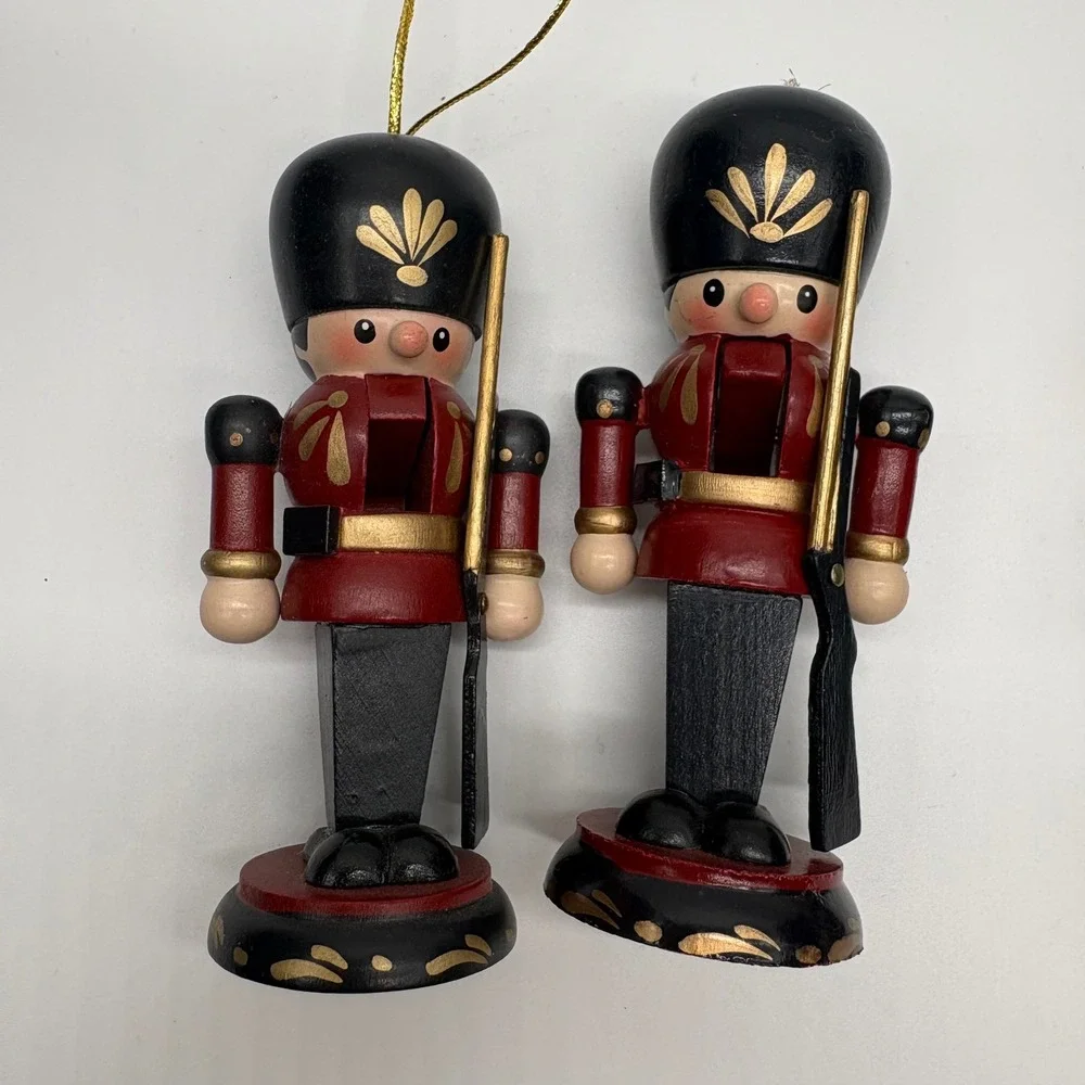 Zims Heirloom Collectibles Wooden Nutcracker Christmas Ornaments Set of 10